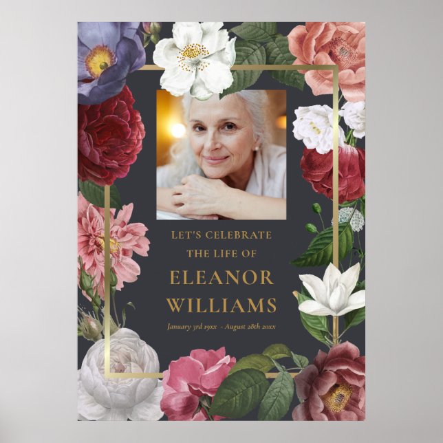 Rose Blumenzelt zum Foto des Lebens Poster (Vorne)