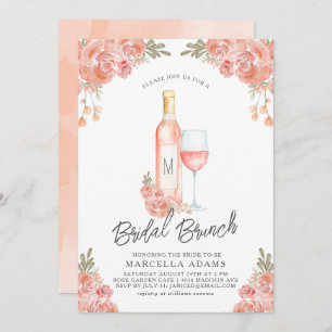 Rosé Blush Bridal Brunch Einladung