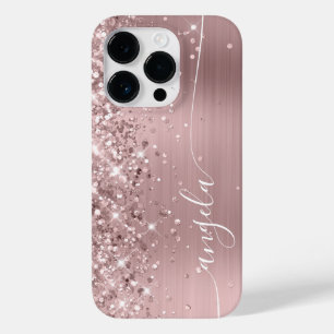 Rose Blush Glittery Glam Signatur Case-Mate iPhone 14 Pro Hülle