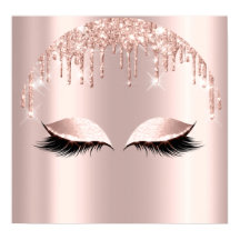 Rose Blush Glitzer Tropfen Eyelashes Makeuty