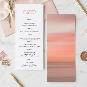 Rose Blush Hochzeitsplan Zeitplan Einladung