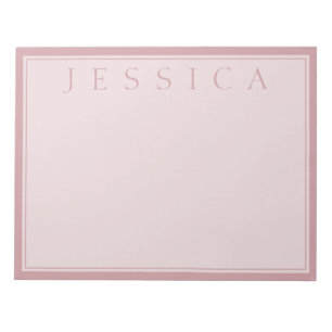 Rose Blush Ihr Name Notizblock