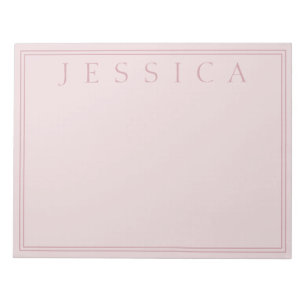 Rose Blush   Ihr Name Notizblock