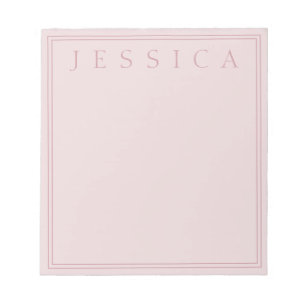 Rose Blush Ihr Name Notizblock