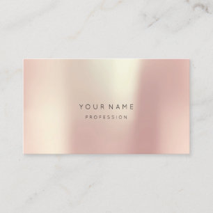 Rose Blush Pearly Abstrakt Minimalseide Metalux2 Visitenkarte