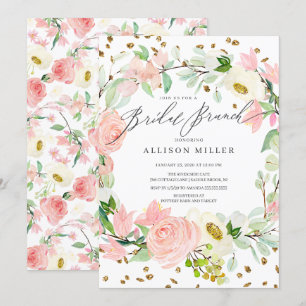 Rose Blush Peonys Blumensträuße Brunch Einladung