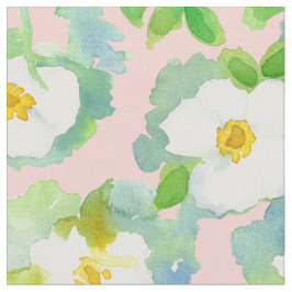 Rose Blush Pink White Cherokee Stoff