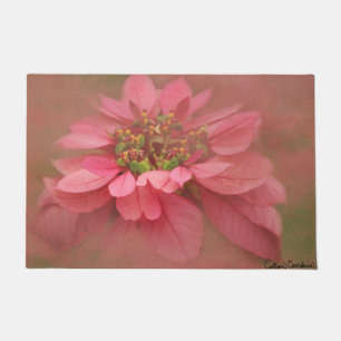 Rose Blush Poinsettien Digitale Kunst Fußmatte
