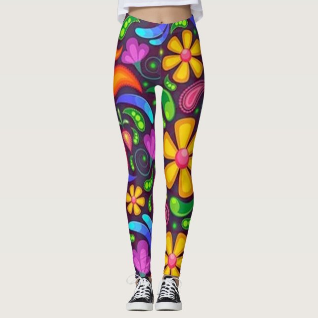 Rose Blütengrün, moderne Leggings Lebensweise (Vorderseite)