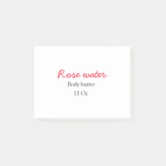Rose body butter add your text name custom weight post-it klebezettel