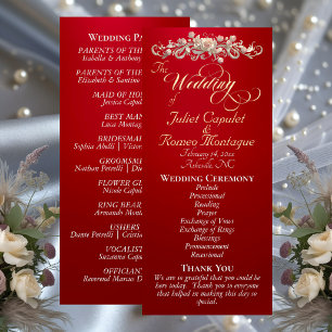 Rose Bogen - Rote Hochzeit Programm