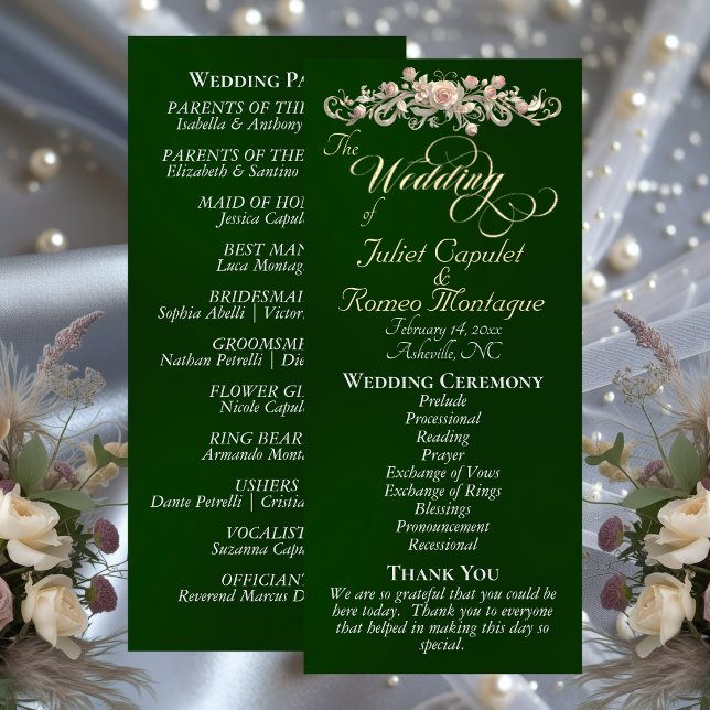Rose Bogen - Smaragd-Hochzeit Programm (Von Creator hochgeladen)