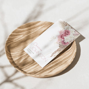 Rose Boho Bohemian Chic Visitenkarte
