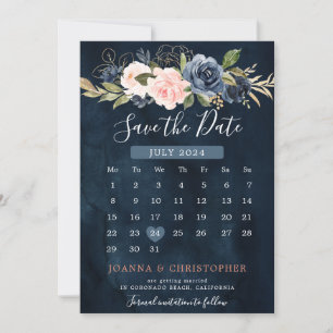 Rose Boho Calendar Rose Save The Date