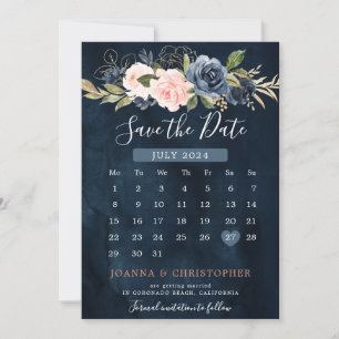 Rose Boho Calendar Rose Save The Date