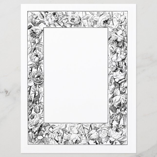 Rose Border Stationery (Vorderseite)