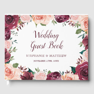 Rose Border Wedding Gästebuch