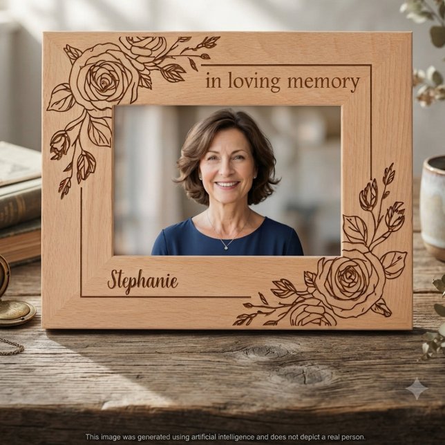 Rose Botanisches Denkmal Tochter Tribut Geätzte Rahmen (Rose botanica memorial tribute frame)