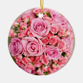 Rose Bouquet Blume Keramik Ornament