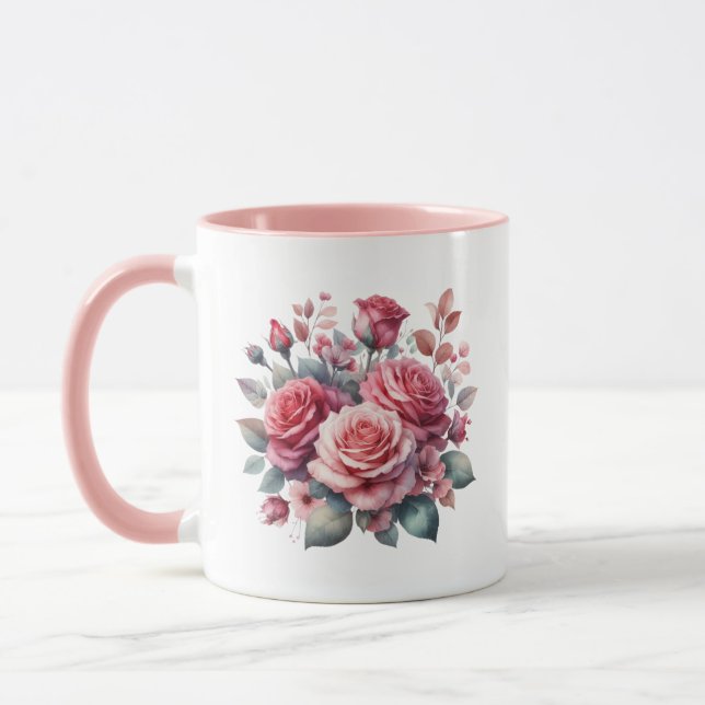 Rose Bouquet Blumendesign-62101 Tasse (Links)