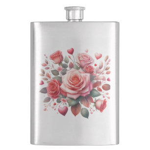 Rose Bouquet Blumendesign-62103 Flachmann