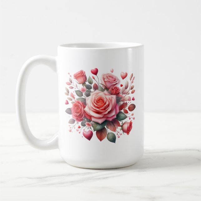 Rose Bouquet Blumendesign-62103 Kaffeetasse (Links)