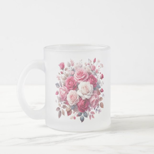 Rose Bouquet Blumendesign-62104 Mattglastasse (Links)