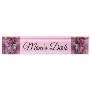 Rose Bouquet Desk Namplate Namensplakette