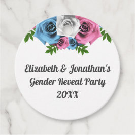 Rose Bouquet Gender Reveal Geschenkanhänger