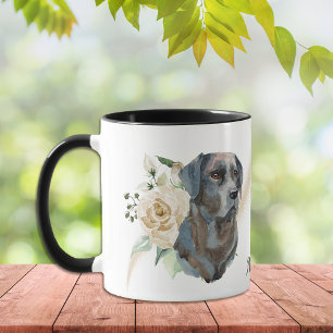 Rose Bouquet Labrador Retriever Dog Tasse