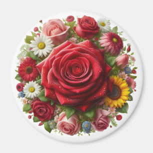 Rose Bouquet Magnet