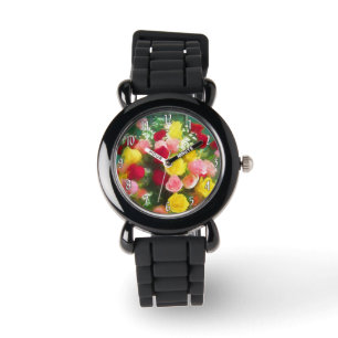 Rose Bouquet Malerei - Niedliche Original Blume Ku Armbanduhr