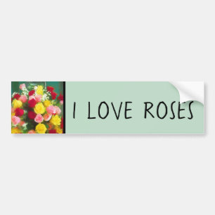 Rose Bouquet Malerei - Niedliche Original Blume Ku Autoaufkleber