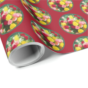 Rose Bouquet Malerei - Niedliche Original Blume Ku Geschenkpapier