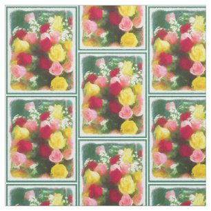 Rose Bouquet Malerei - Niedliche Original Blume Ku Stoff