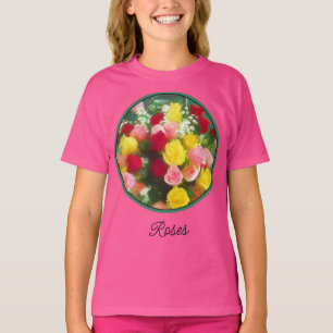 Rose Bouquet Malerei - Niedliche Original Blume Ku T-Shirt
