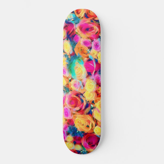 Rose Bouquet Skateboard (Vorderseite)