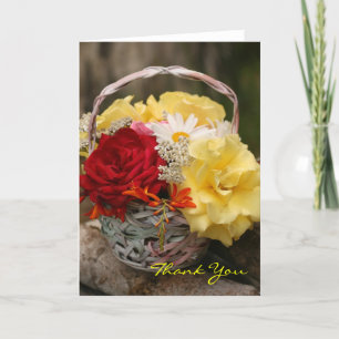 Rose Bouquet Vielen Dank Blank Card Dankeskarte