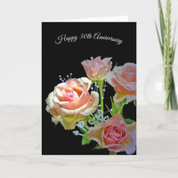 Rose Bouquet zum 30. Jubiläum auf schwarz