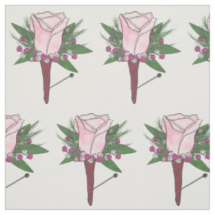 Rose Boutonniere Blume Groom Wedding Day Stoff