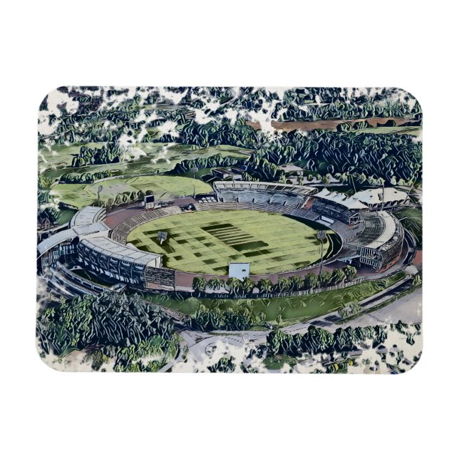 Rose Bowl Southampton Cricket Ground Artistic Magnet (Horizontal)