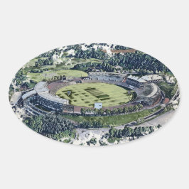 Rose Bowl Southampton Cricket Ground Artistic Ovaler Aufkleber