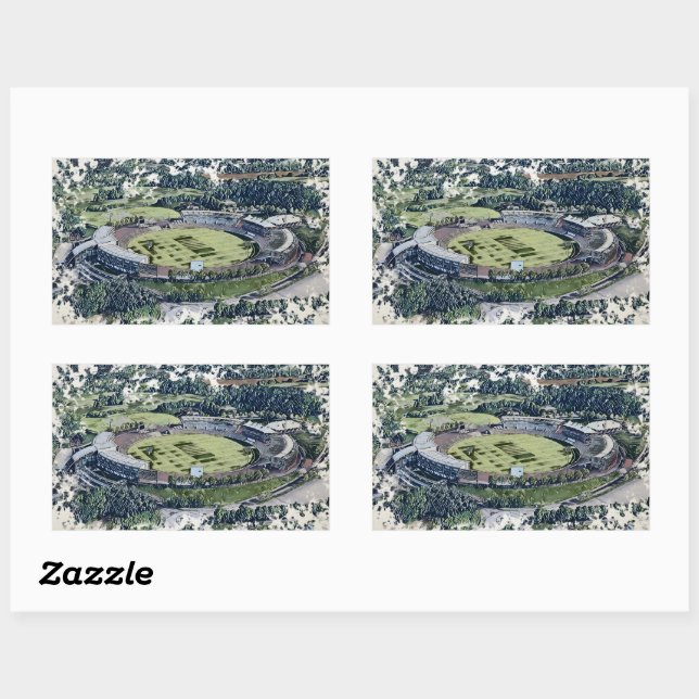 Rose Bowl Southampton Cricket Ground Artistic Rechteckiger Aufkleber (Blatt)