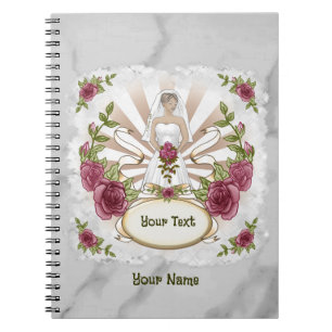 Rose Braut - individuelles Hochzeitsnotebook Notizblock