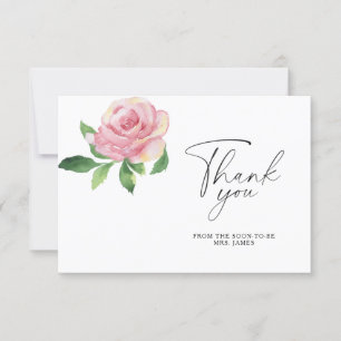 Rose - Brautparty danke Karte