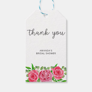 Rose Brautparty danke Tag Geschenkanhänger