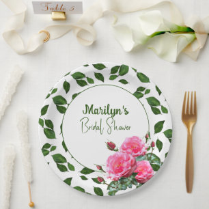 Rose Brautparty für benutzerdefinierte Teller