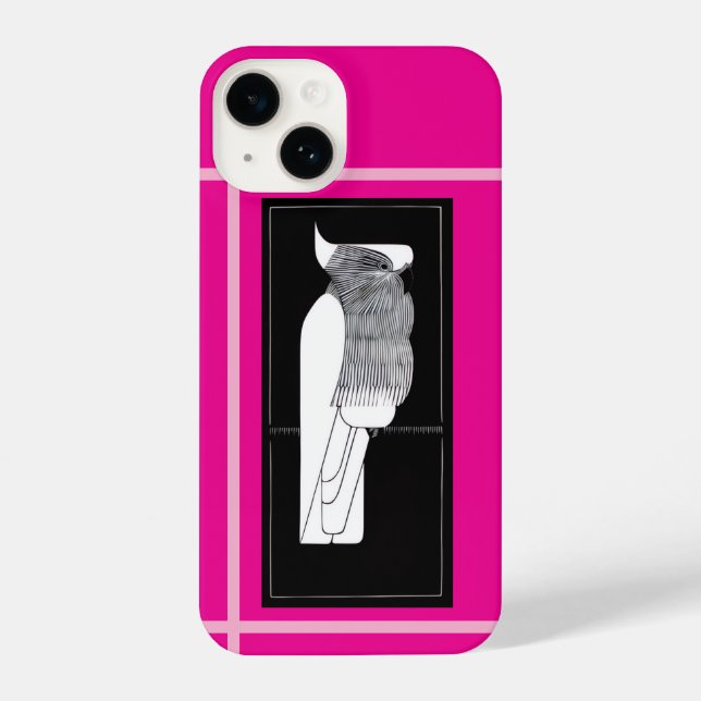 Rose-Breasted Cockatoo Illustration Phone Case  iPhone Hülle (Rückseite)