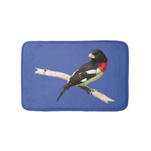 Rose-Breasted Grosbeak Bird Bath Mats Badematte