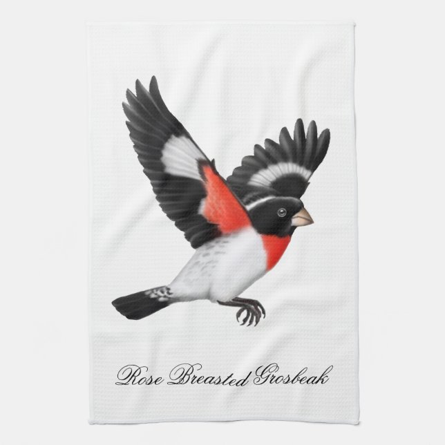 Rose Breasted Grosbeak-wildes Vogel-Küchen-Tuch Geschirrtuch (Vertikal)